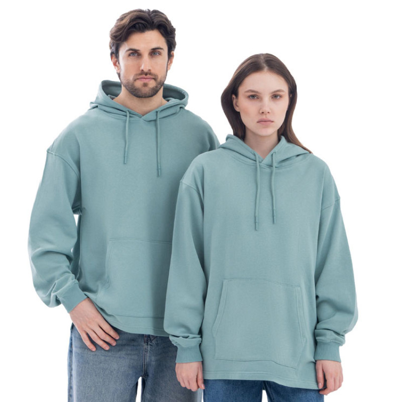 Худи оверсайз «Alpha.01» унисекс, пыльный бирюзовый