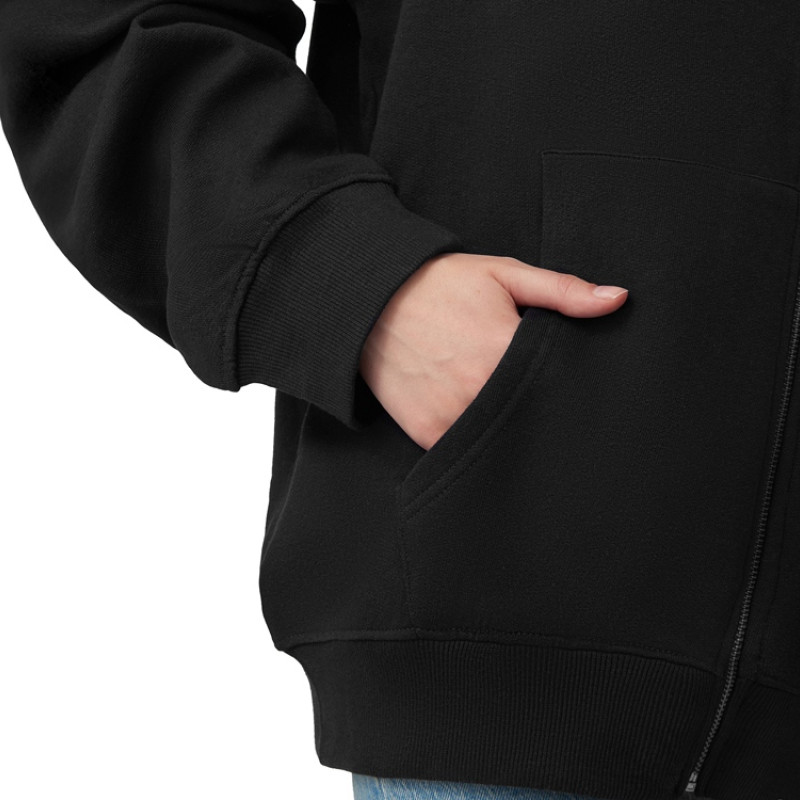 Толстовка оверсайз с капюшоном на молнии «Monaco», черный