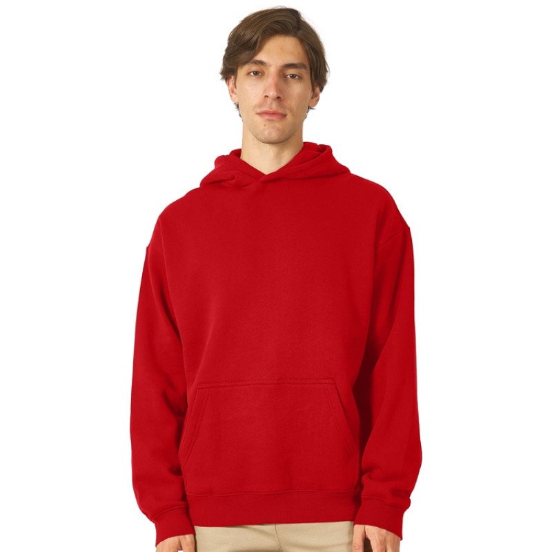 Толстовка с капюшоном оверсайз «Berlin» унисекс, красный