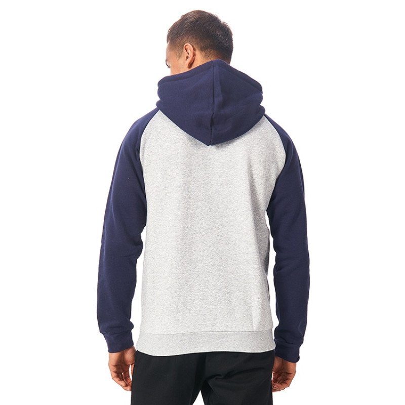 Толстовка с капюшоном «Dublin» мужская, темно-синий/серый меланж