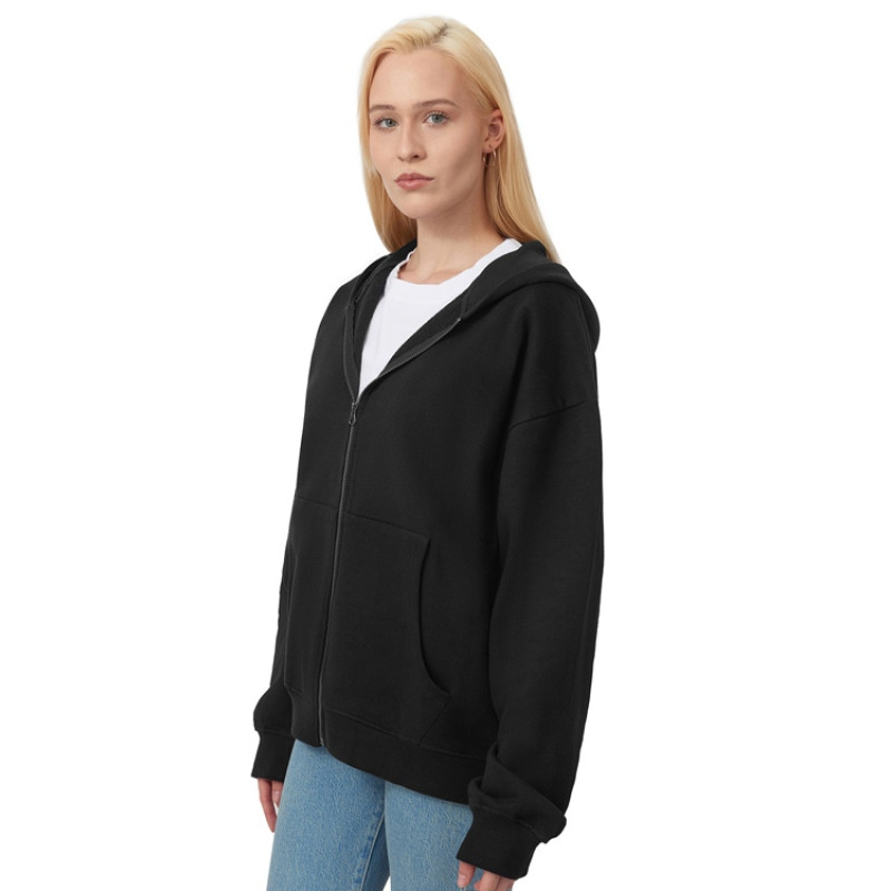 Толстовка оверсайз с капюшоном на молнии «Monaco», черный