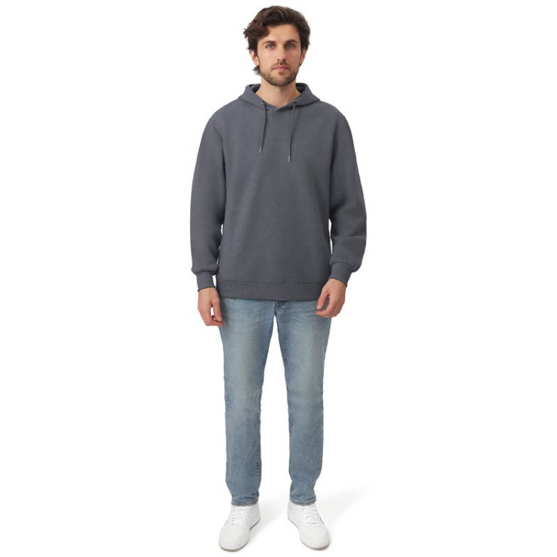 Толстовка с капюшоном оверсайз «Lisbon» унисекс, темно-серый