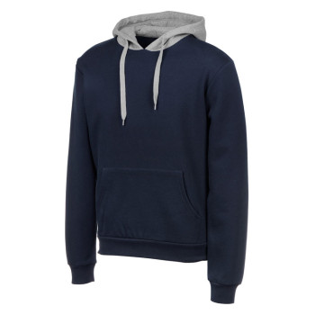Толстовка с капюшоном "Amsterdam" мужская, темно-синий/серый меланж
