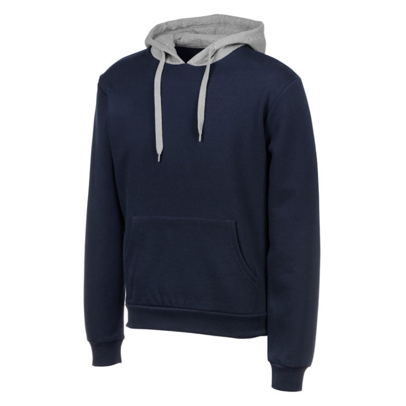 Толстовка с капюшоном "Amsterdam" мужская, темно-синий/серый меланж