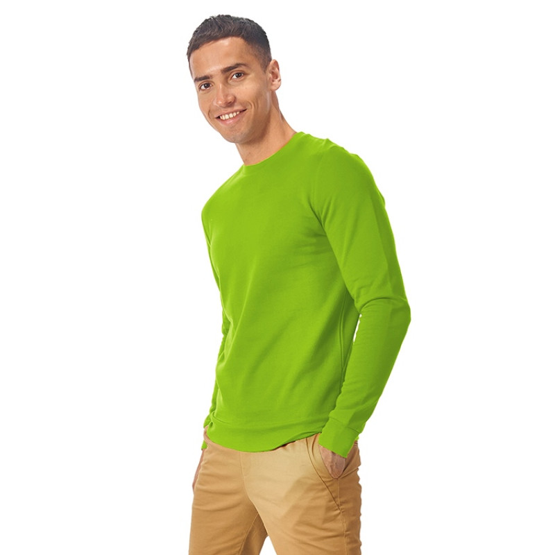 Свитшот "Motion" унисекс с начесом, зеленое яблоко