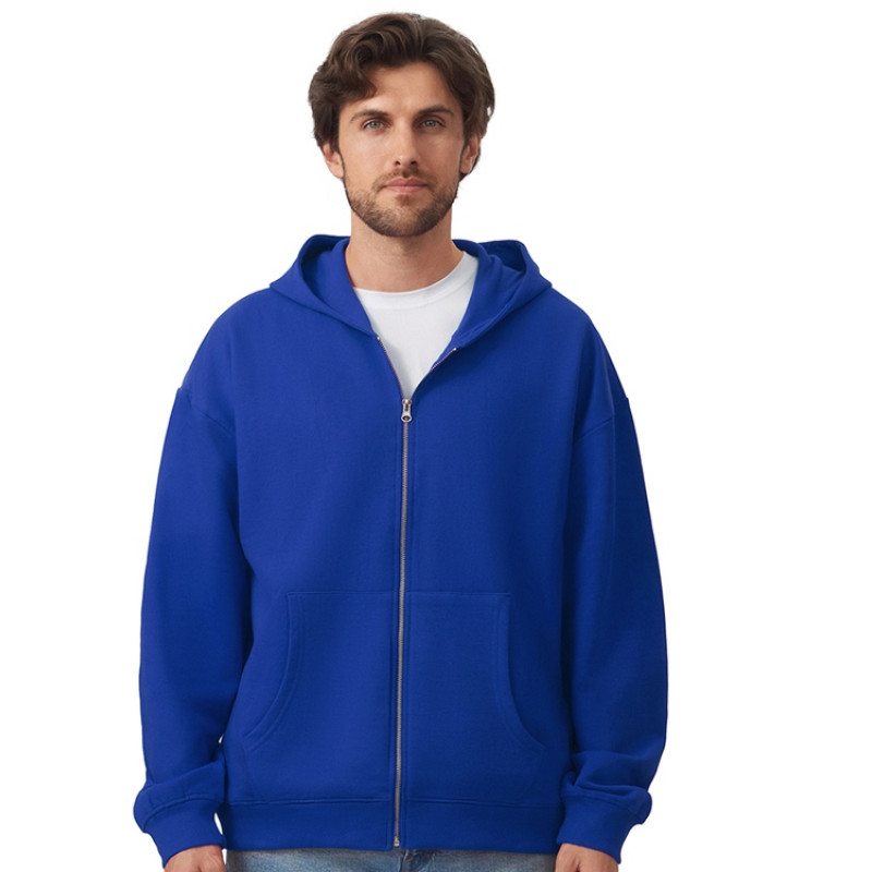 Толстовка оверсайз с капюшоном на молнии «Monaco», синий классический