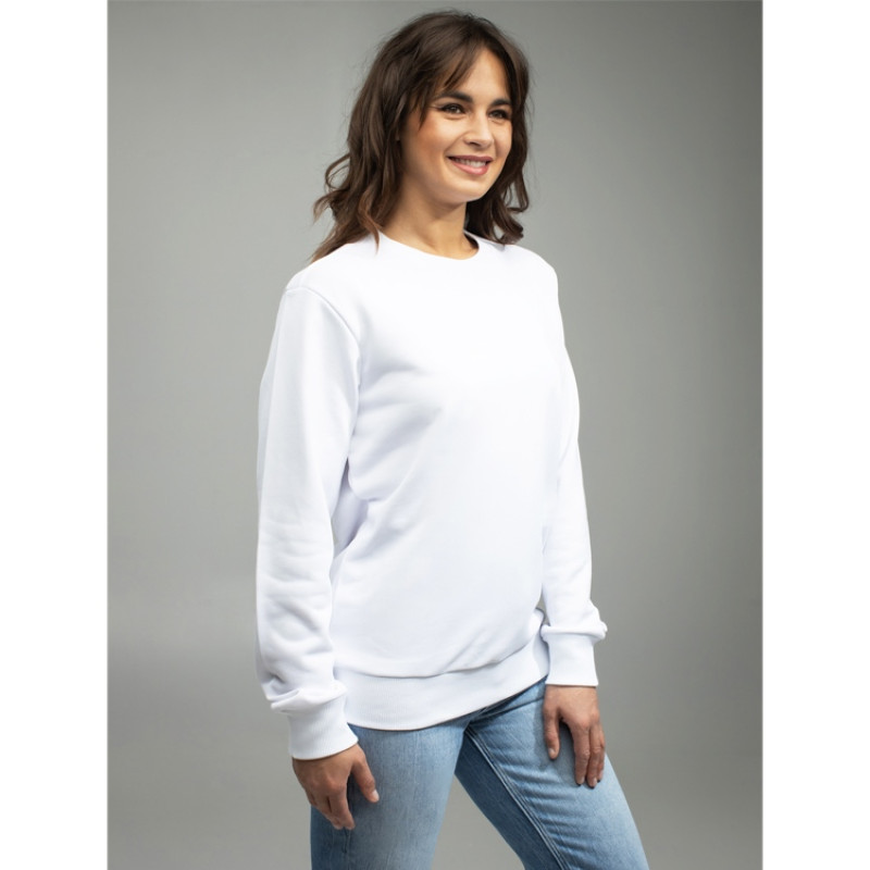 Толстовка втачной рукав. Модель 1 (Футер петлевой) (Размер 46-176, Цвет Белый)