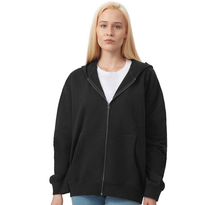 Толстовка оверсайз с капюшоном на молнии «Monaco», черный