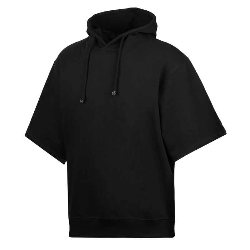 Худи оверсайз с коротким рукавом «Warsaw» унисекс, черный Худи оверсайз с коротким рукавом «Warsaw» унисекс, черный