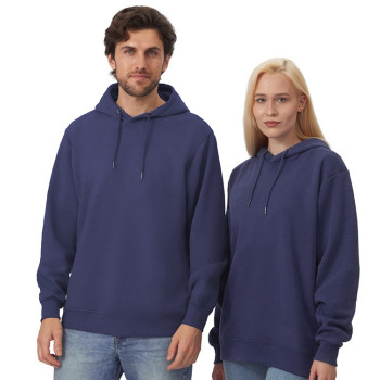 Толстовка с капюшоном оверсайз «Lisbon» унисекс, темно-синий