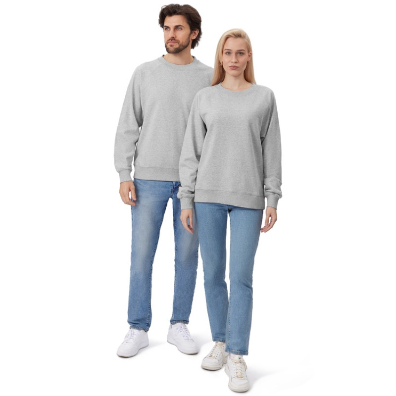 Свитшот оверсайз с рукавом реглан «Belgrade», унисекс, серый меланж