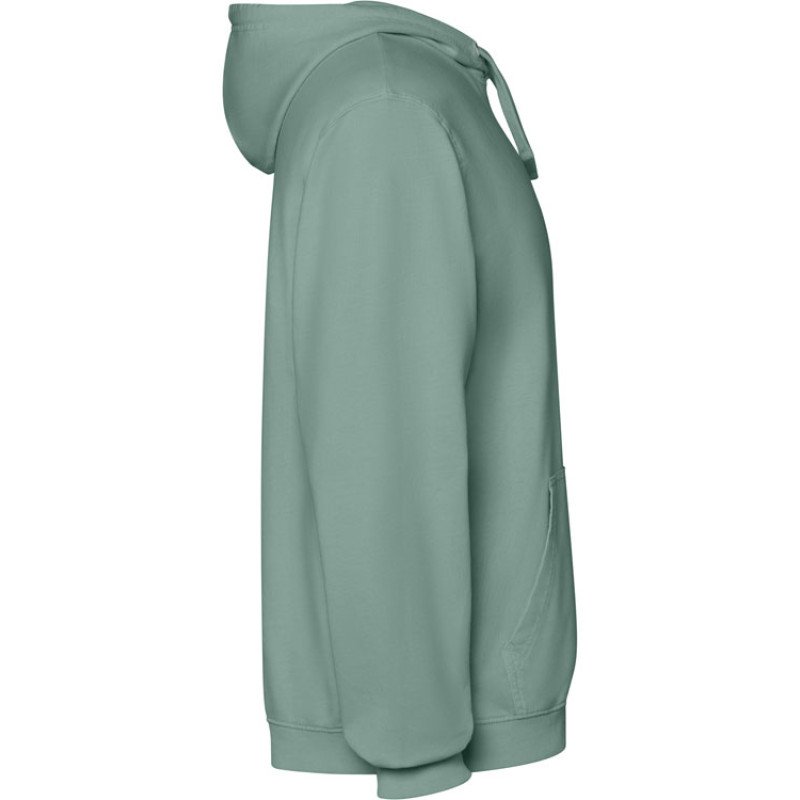 Толстовка с капюшоном «KENIA» унисекс, сине-зеленый выстиранный