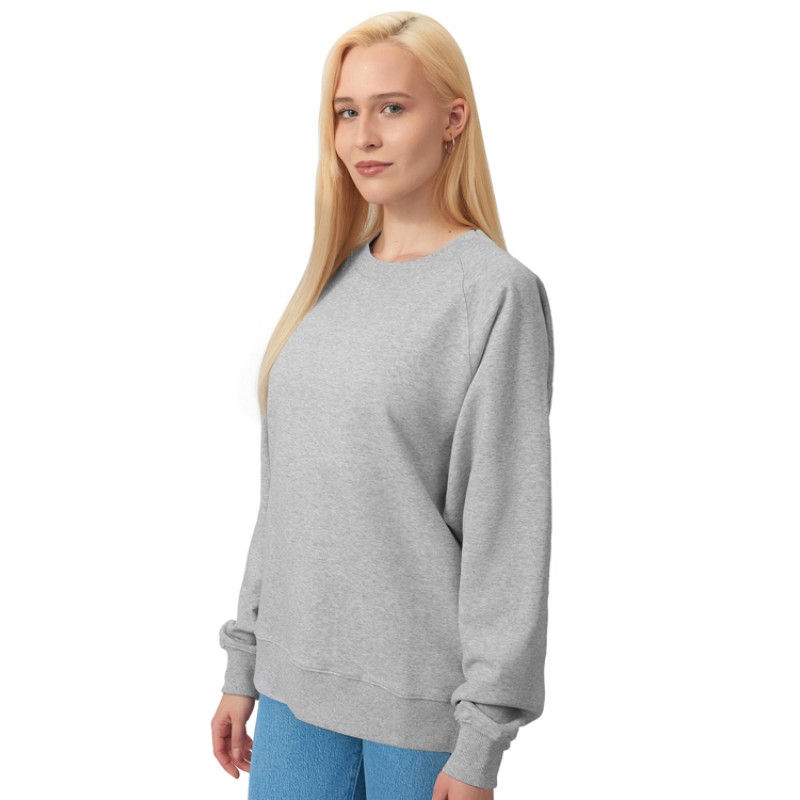 Свитшот оверсайз с рукавом реглан «Belgrade», унисекс, серый меланж