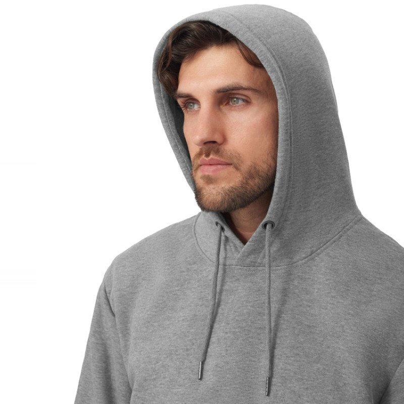 Толстовка с капюшоном оверсайз «Lisbon» унисекс, серый меланж