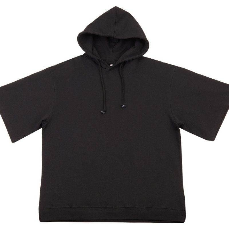 Худи оверсайз с коротким рукавом «Warsaw» унисекс, черный Худи оверсайз с коротким рукавом «Warsaw» унисекс, черный