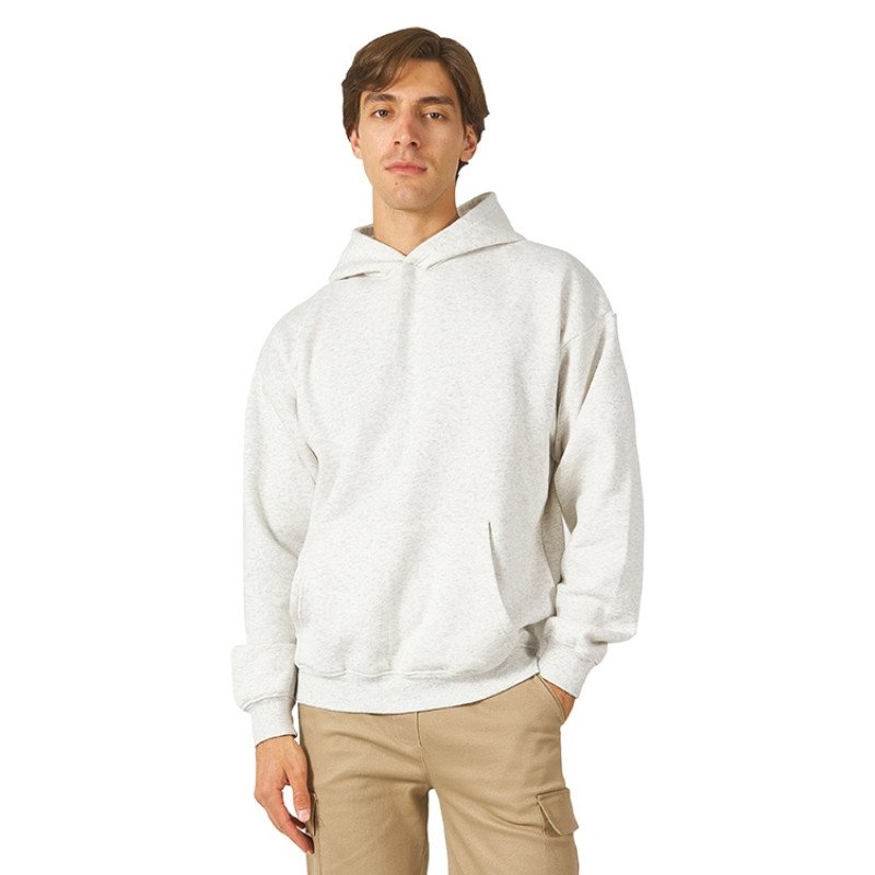 Толстовка с капюшоном оверсайз «Berlin» унисекс, белый меланж