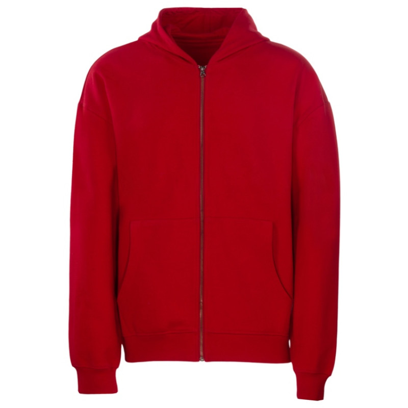 Толстовка оверсайз с капюшоном на молнии «Monaco», красный