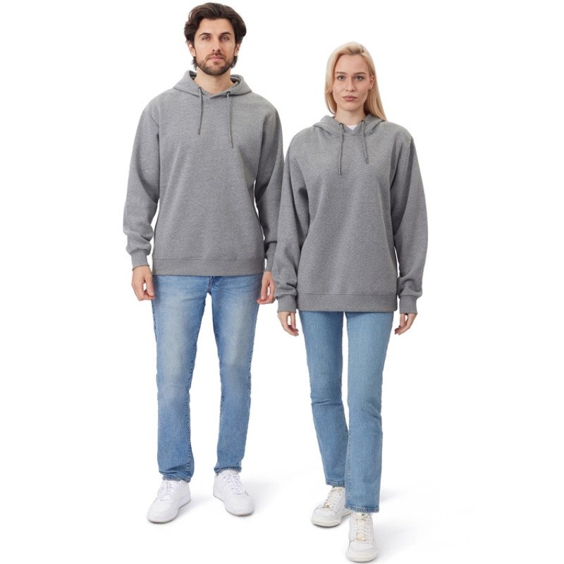 Толстовка с капюшоном оверсайз «Lisbon» унисекс, серый меланж