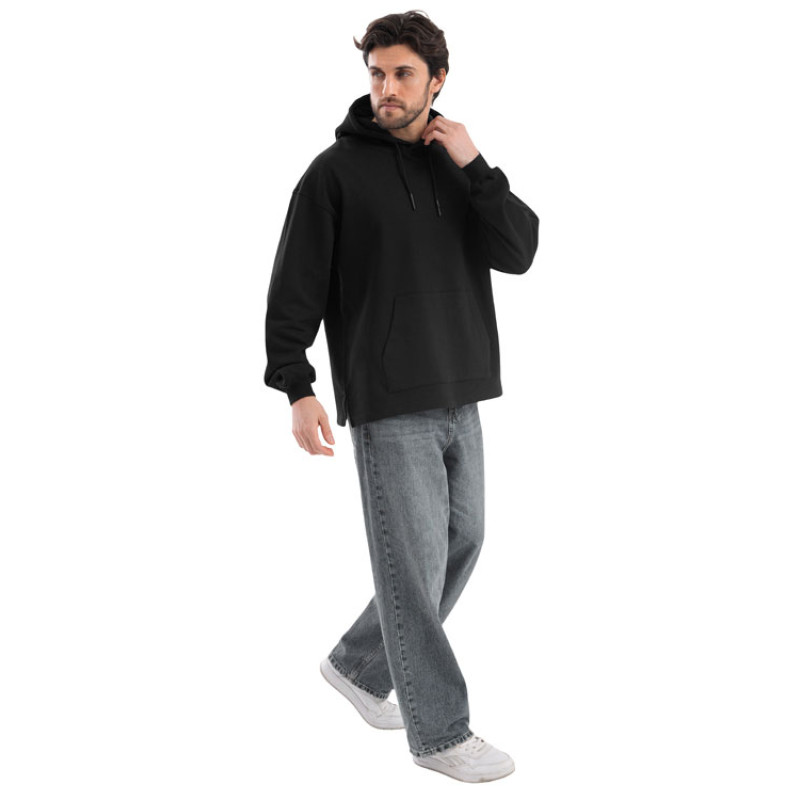 Худи оверсайз «Alpha.01» унисекс, черный