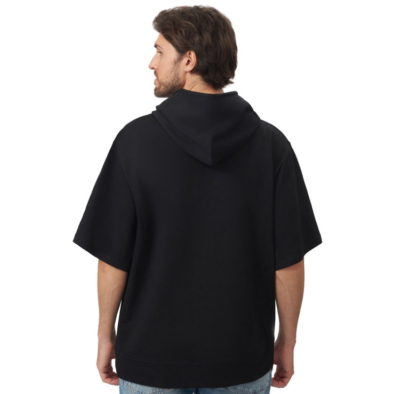 Худи оверсайз с коротким рукавом «Warsaw» унисекс, черный Худи оверсайз с коротким рукавом «Warsaw» унисекс, черный