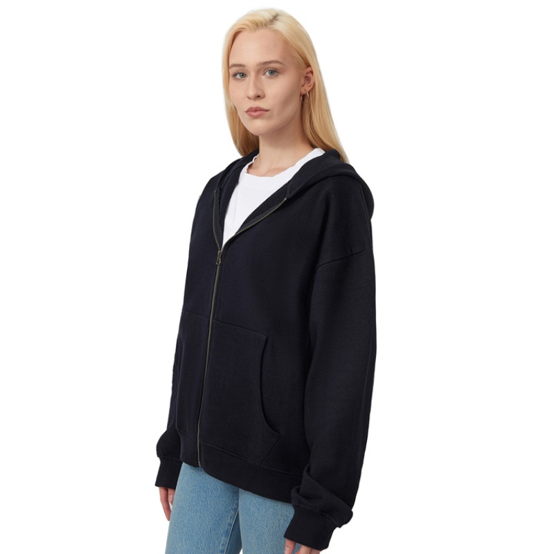 Толстовка оверсайз с капюшоном на молнии «Monaco», темно-синий