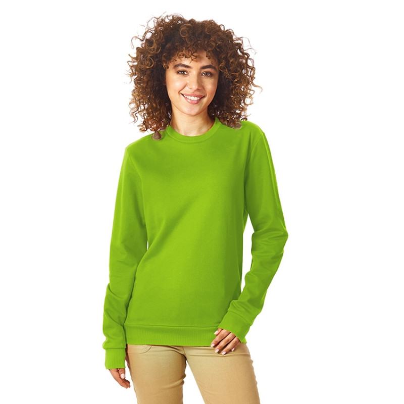 Свитшот "Motion" унисекс с начесом, зеленое яблоко