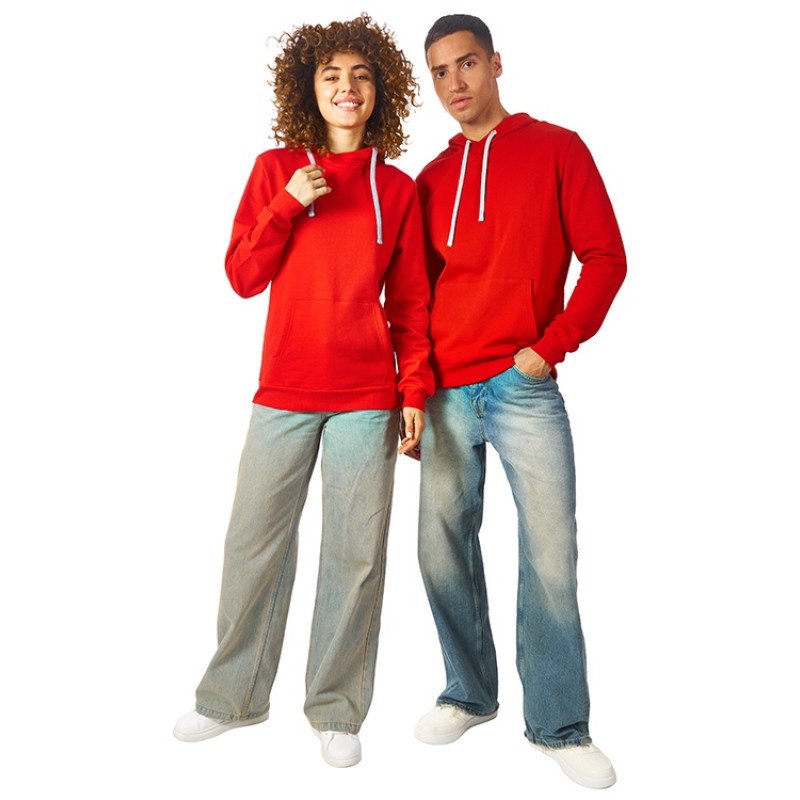 Толстовка унисекс "Stream" с капюшоном, красный