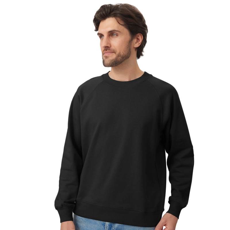 Свитшот оверсайз с рукавом реглан «Belgrade», унисекс, черный