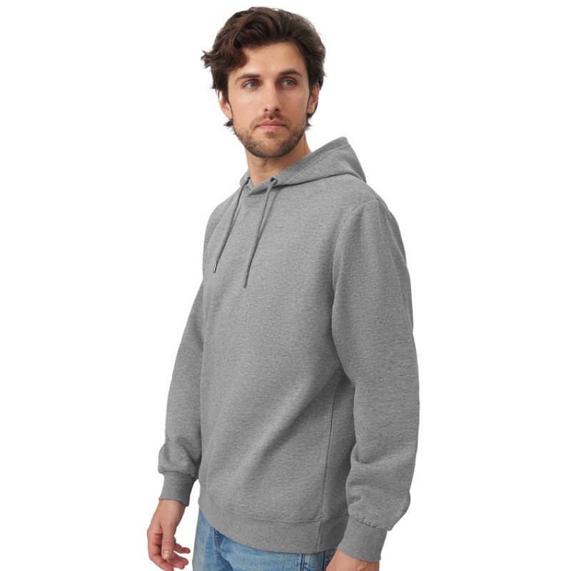 Толстовка с капюшоном оверсайз «Lisbon» унисекс, серый меланж