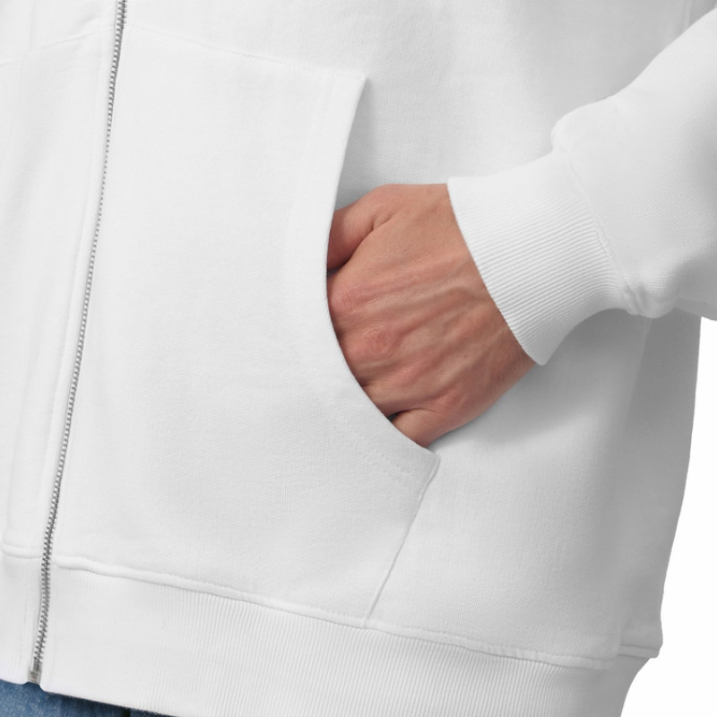 Толстовка оверсайз с капюшоном на молнии «Monaco», белый