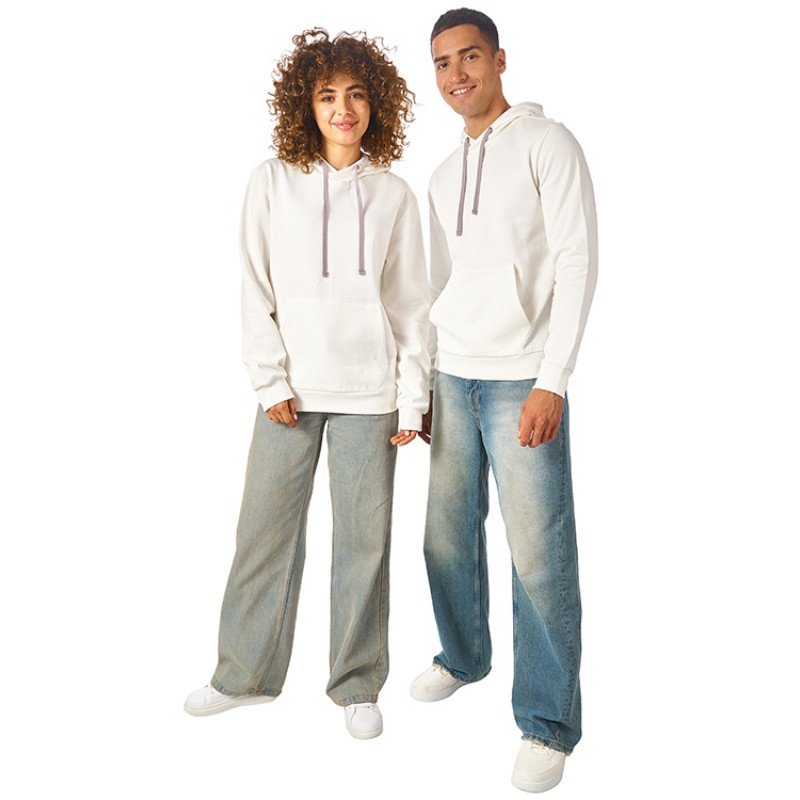 Толстовка унисекс "Stream" с капюшоном, белый