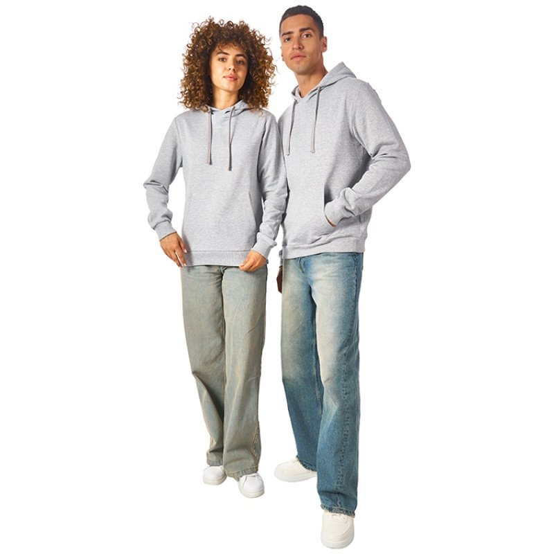 Толстовка унисекс "Stream" с капюшоном, серый меланж