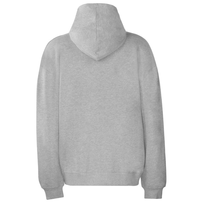 Толстовка оверсайз с капюшоном на молнии «Monaco», серый меланж