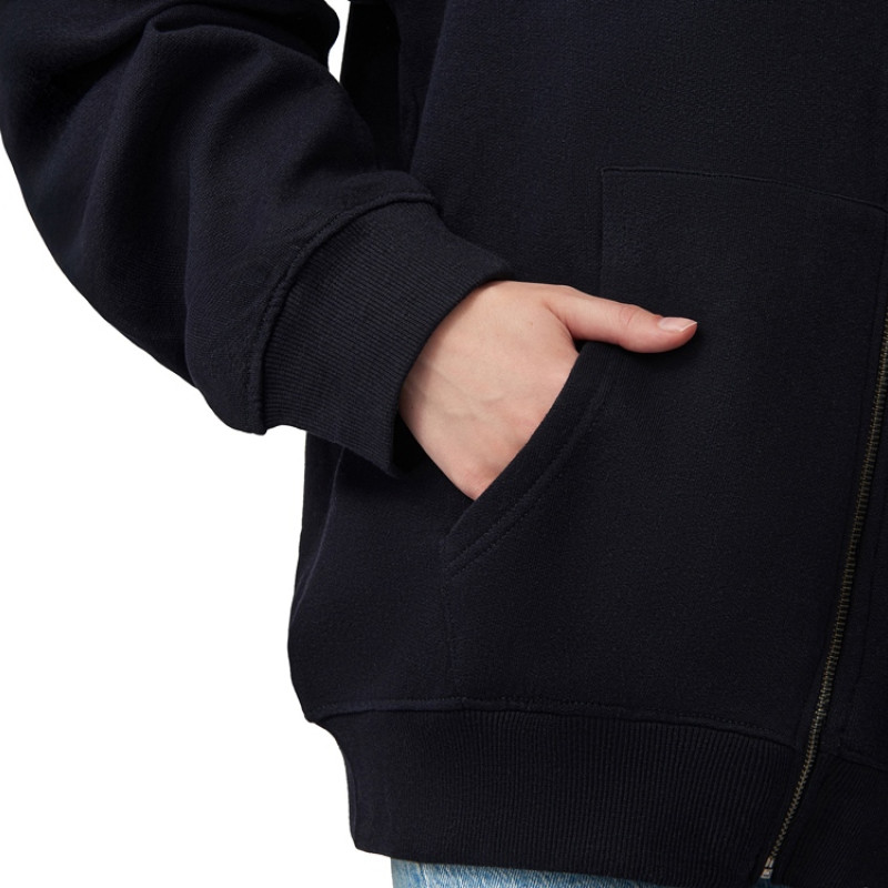 Толстовка оверсайз с капюшоном на молнии «Monaco», темно-синий