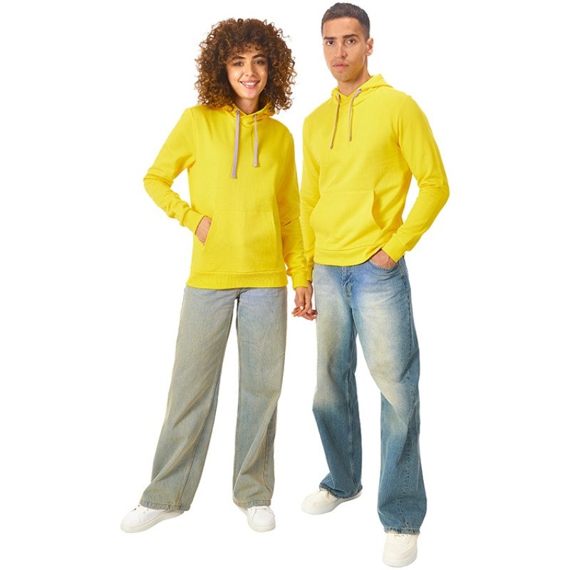 Толстовка унисекс "Stream" с капюшоном, жёлтый