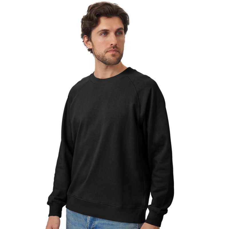 Свитшот оверсайз с рукавом реглан «Belgrade», унисекс, черный