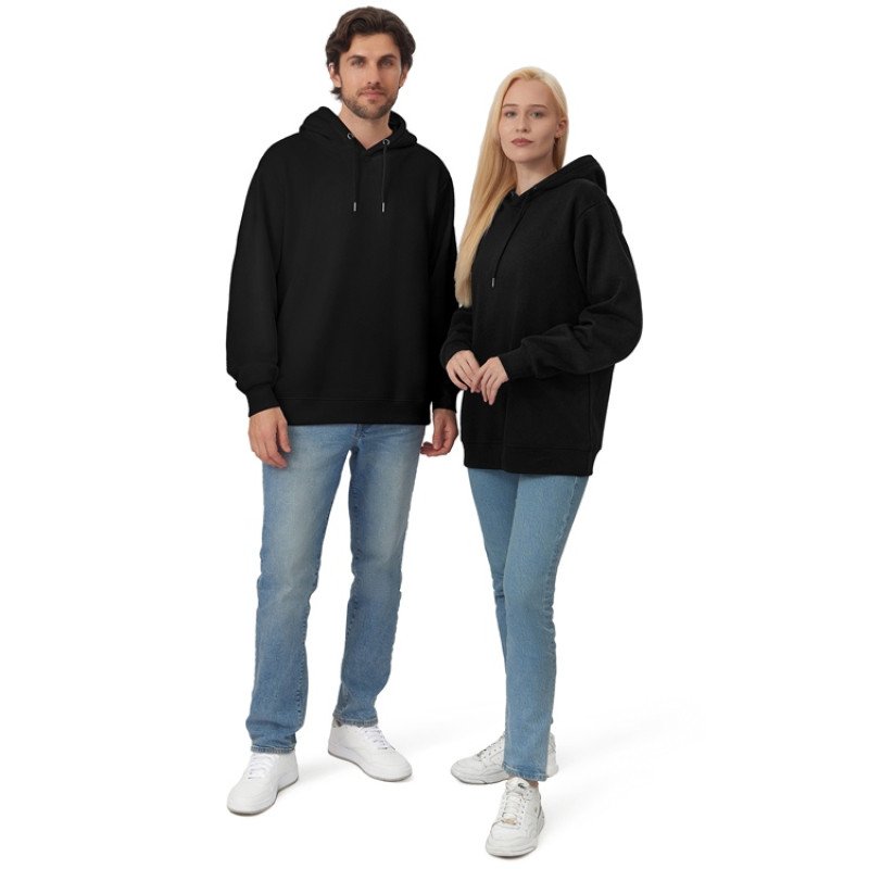 Толстовка с капюшоном оверсайз «Lisbon» унисекс, черный