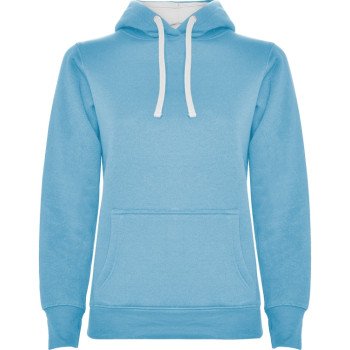 Толстовка с капюшоном "Urban" женская, небесно-голубой/белый