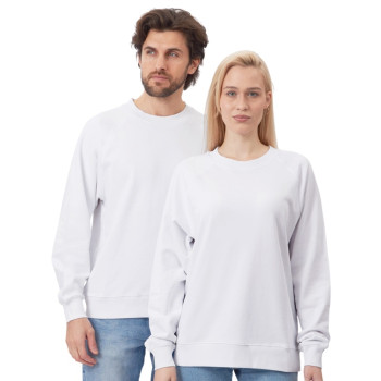 Свитшот оверсайз с рукавом реглан «Belgrade», унисекс, белый