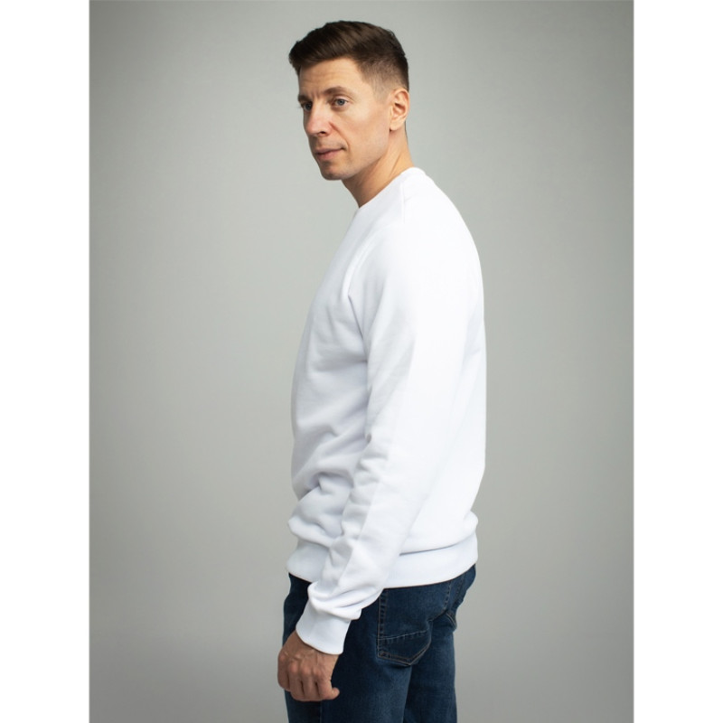 Толстовка втачной рукав. Модель 1 (Футер петлевой) (Размер 46-176, Цвет Белый)