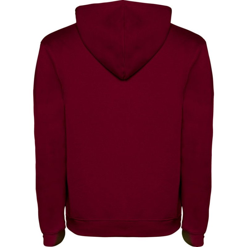 Толстовка с капюшоном "Urban" мужская, гранатовый/серый меланж