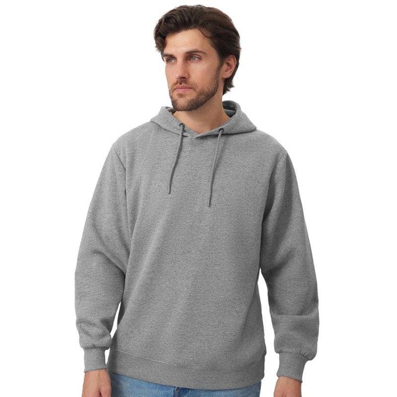 Толстовка с капюшоном оверсайз «Lisbon» унисекс, серый меланж