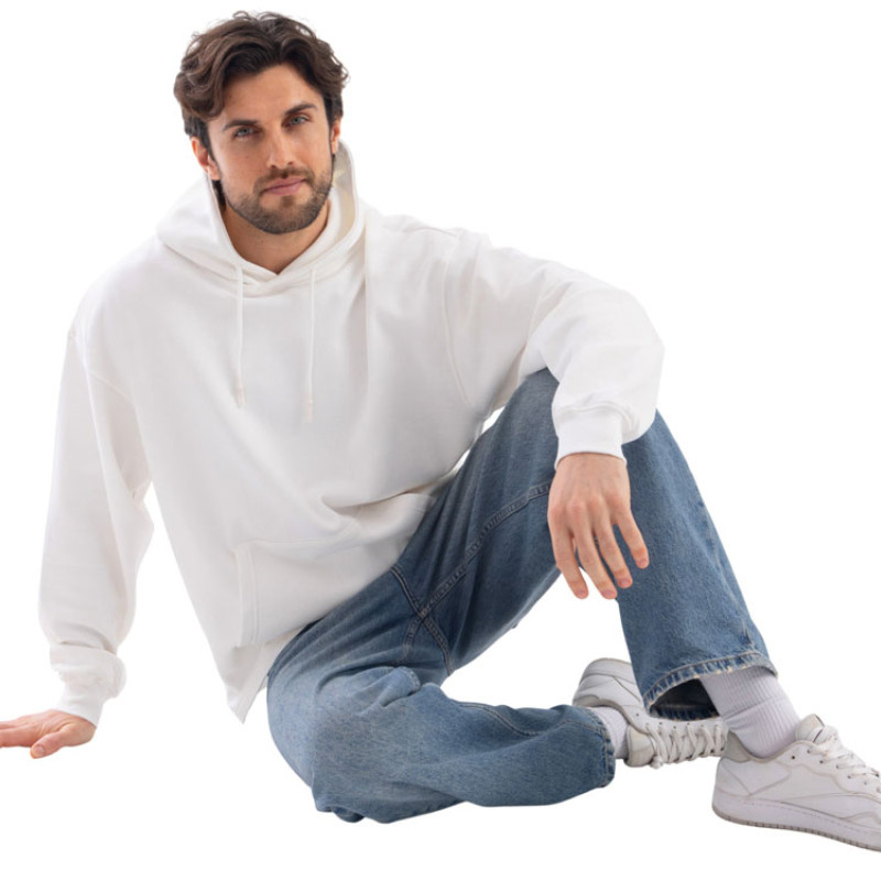 Худи оверсайз «Alpha.01» унисекс, молочный