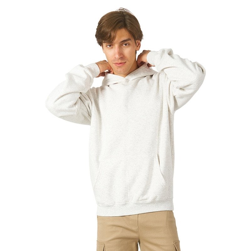 Толстовка с капюшоном оверсайз «Berlin» унисекс, белый меланж