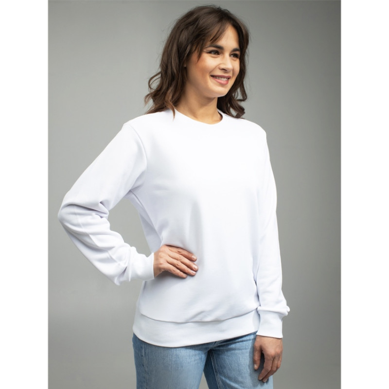 Толстовка втачной рукав. Модель 1 (Футер петлевой) (Размер 46-176, Цвет Белый)