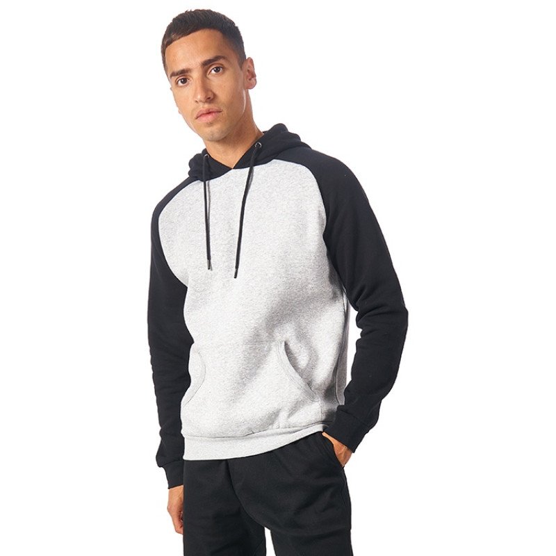 Толстовка с капюшоном «Dublin» мужская, черный/серый меланж
