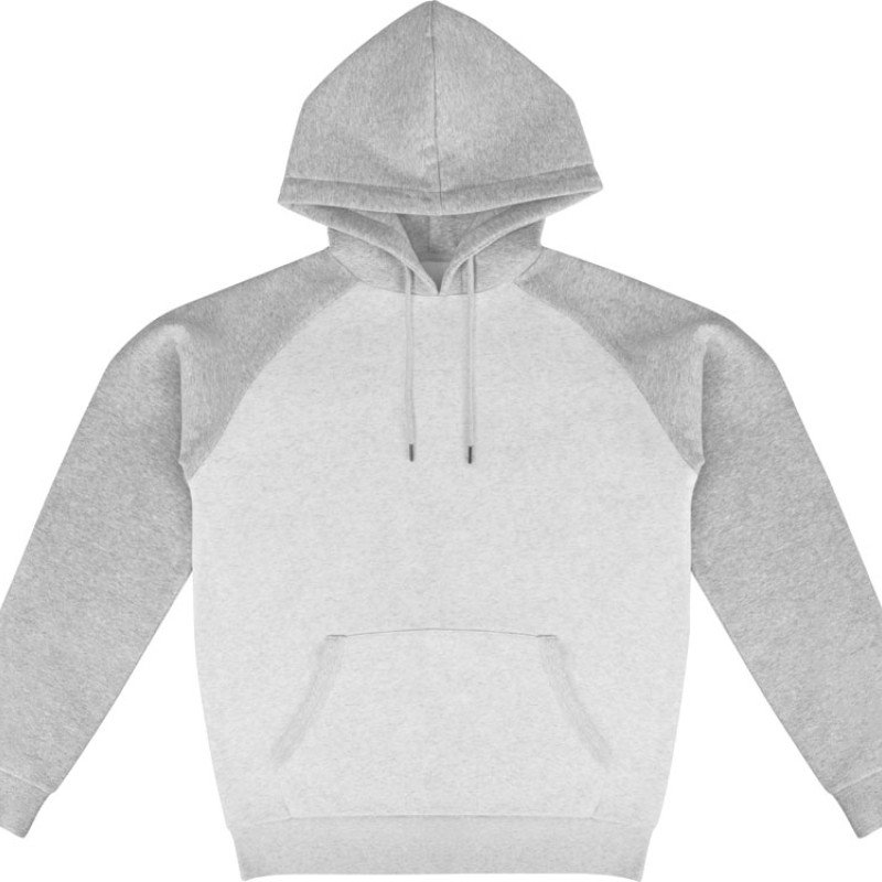 Толстовка с капюшоном «Dublin» мужская, серый меланж/белый меланж