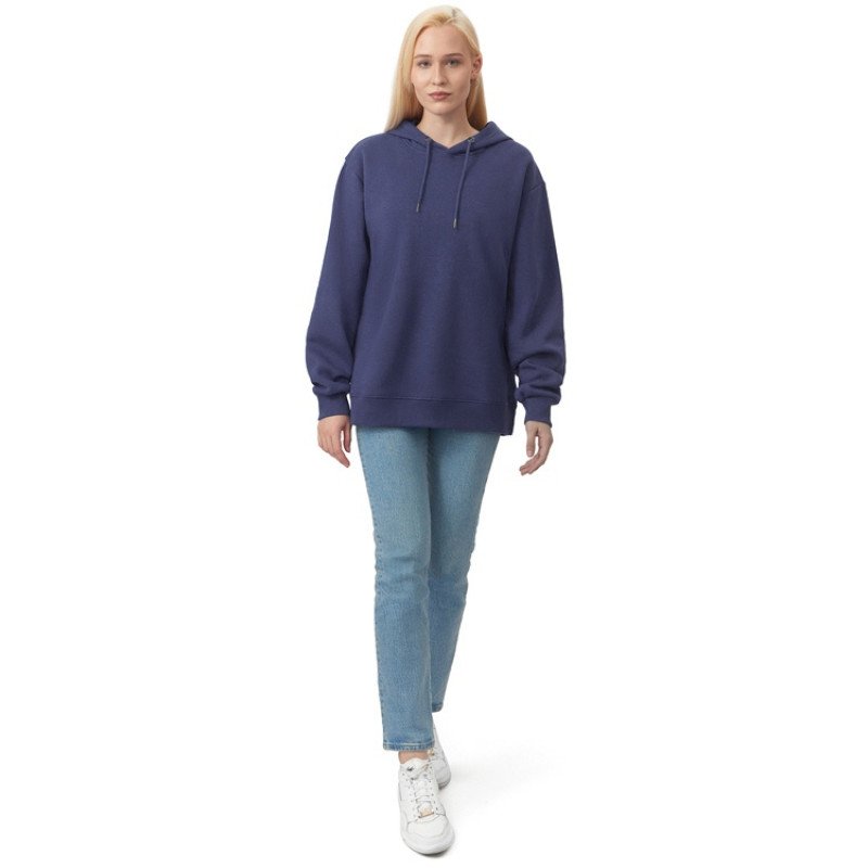 Толстовка с капюшоном оверсайз «Lisbon» унисекс, темно-синий