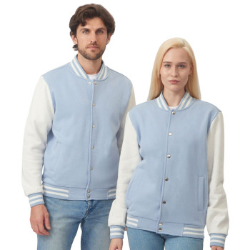 Бомбер «Oxford», небесно-голубой/молочный, унисекс