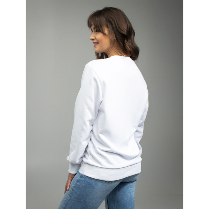 Толстовка втачной рукав. Модель 1 (Футер петлевой) (Размер 46-176, Цвет Белый)